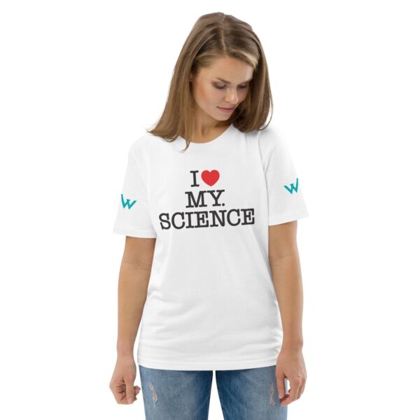 I HEART/LOVE MY SCIENCE Unisex Cotton T-Shirt - Based on the famous "I HEART/LOVE NY" slogan.